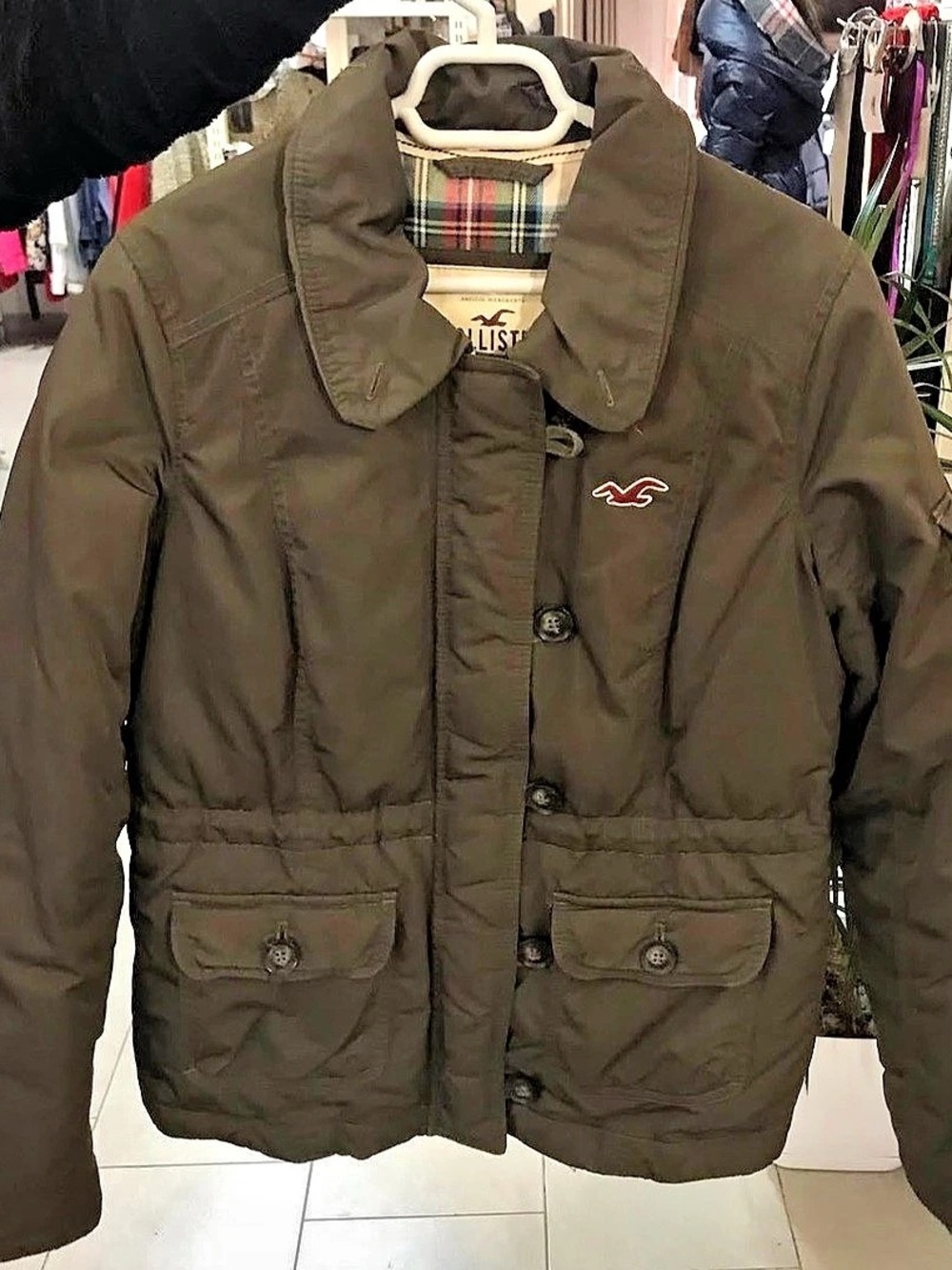 Vintage Y2K Hollister Forest Green Puffer Jacket